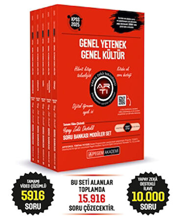2025 KPSS Genel Yetenek Genel Kültür Tamamı Çözümlü Soru Bankası Seti - (5 Kitap)