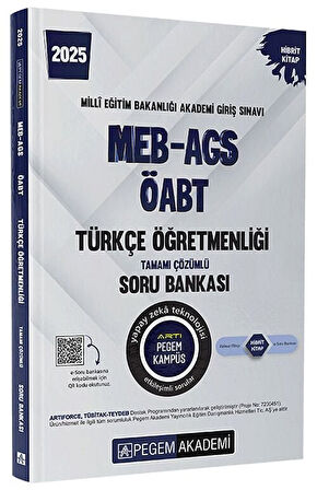 Pegem 2025 ÖABT Türkçe Öğretmenliği Soru Bankası Çözümlü Pegem Akademi Yayınları