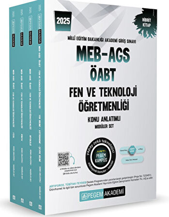 Pegem 2025 MEB-AGS-ÖABT Fen ve Teknolojii Öğretmenliği Konu Anlatımlı Modüler Set 4 Kitap Pegem