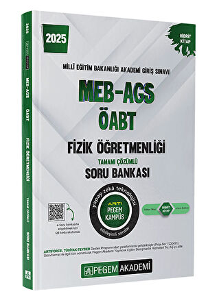 Pegem 2025 MEB AGS ÖABT Fizik Öğretmenliği Tamamı Çözümlü Soru Bankası Pegem Akademi