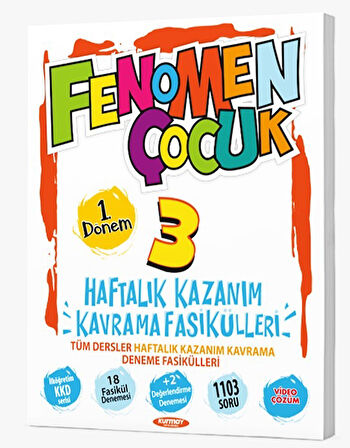 Fenomen Çocuk 2024 3. Sınıf 1. Dönem Kkf Tüm Dersler 18+2 Fasikül