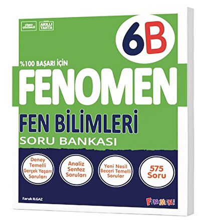 Fenomen Okul 2025 6. Sınıf Fen Bilimleri B Serisi Soru Bankası