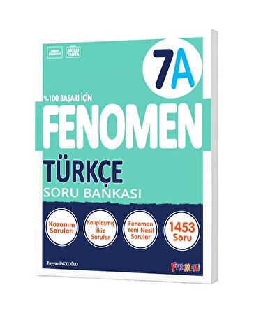 Fenomen Okul Yayınları 7. Sınıf Türkçe A Soru Bankası