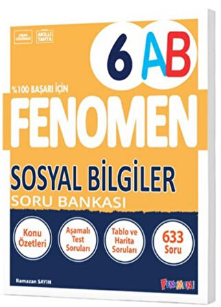 Fenomen Okul Yayınları 6. Sınıf Sosyal Bilgiler A ve B Soru Bankası