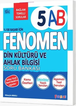 5. Sınıf Din Kültürü ve Ahlak Bilgisi A ve B Fenomen Soru Bankası Fenomen Okul Yayınları
