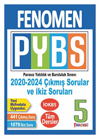 Fenomen 5. Sınıf PYBS Tüm Dersler Çıkmış Sorular Ve İkiz Soruları (2020-2024)