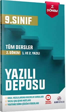 9. Sınıf Tüm Dersler Yazılı Deposu 2. Dönem 1. ve 2. Yazılı Alan Yayınları