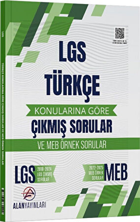 8. Sınıf LGS Türkçe Konularına Göre Çıkmış Sorular Alan Yayınları