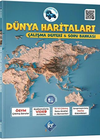 Coğrafyanın Kodları Dünya Haritaları Çalışma Defteri ve Soru Bankası / Yunus Turan