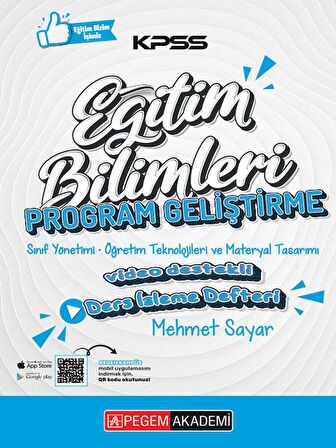 KPSS Eğitim Bilimleri Program Geliştirme Ders İzleme Defteri