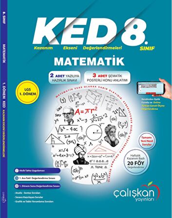 Çalışkan 8. Sınıf Lgs 1. Dönem Matematik Kazanım Ekseni Deneme 2023