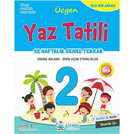 Üçgen Yayınları 2. Sınıf Yaz Tatili 12 Haftalık Tekrar + Deneme