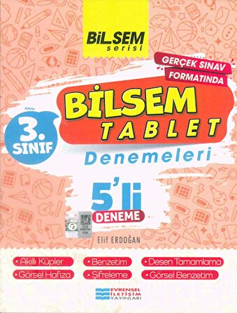 3.Sınıf Bilsem Tablet 5`li Deneme Evrensel İletişim Yayınları