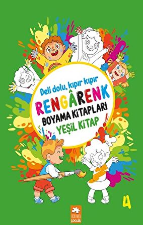 Rengarenk Boyama Kitabı 4 - Yeşil Kitap