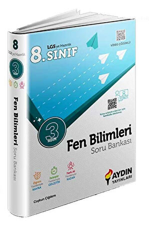 8. Sınıf Fen Bilimleri Üç Adım Soru Bankası Aydın Yayınları