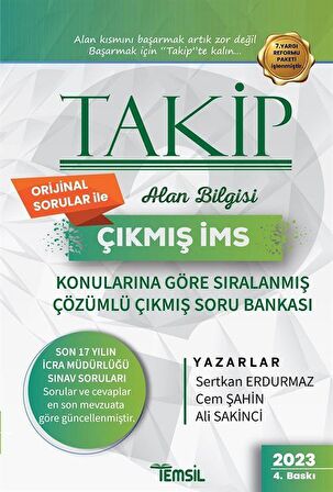 Takip Çıkmış İcra Müdürlüğü Sınavı Konularına Göre Sıralanmış Çözümlü Çıkmış Soru Bankası