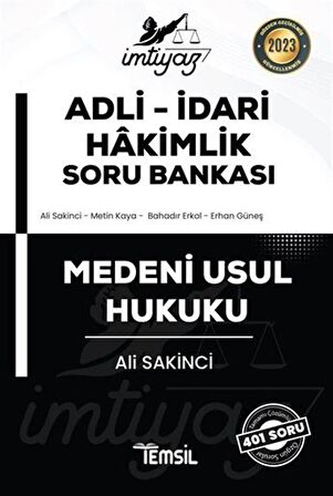 İmtiyaz Adli -İdari Hakimlik Medeni Usul Hukuku Soru Bankası / Ali Sakinci