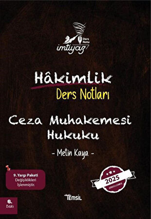 İmtiyaz Ceza Muhakemesi Hukuku Hakimlik Ders Notları / Metin Kaya