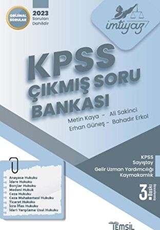 İmtiyaz KPSS Çıkmış Soru Bankası