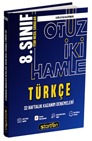 Startfen 8.Sınıf LGS Türkçe 32 Hamle Kazanım Denemeleri - Yeni