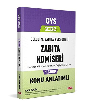 2023 GYS Belediye Zabıta Personeli Zabıta Komiseri 1. Grup Konu Anlatımlı Data Yayınları