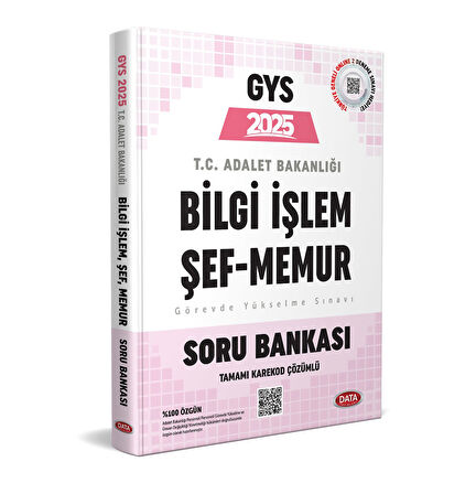 Data Yayınları 2025 GYS Adalet Bakanlığı Bilgi İşlem Taşra Şef Memur Soru Bankası