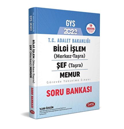 2023 GYS Adalet Bakanlığı Bilgi İşlem (Merkez-Taşra) Şef (Taşra) Memur Soru Bankası