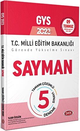 Milli Eğitim Bakanlığı Sayman Tamamı Çözümlü GYS 5 Deneme Sınavı