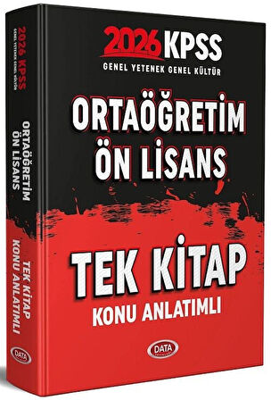 Data 2026 KPSS Lise Ortaöğretim Ön Lisans Konu Anlatımlı Tek Kitap Data Yayınları
