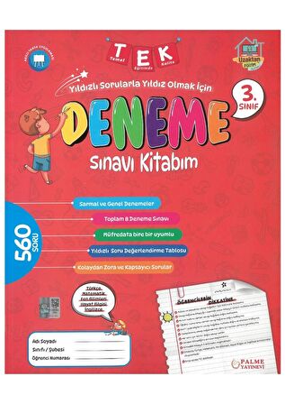 3. Sınıf Tek Deneme Sınavı Kitabım