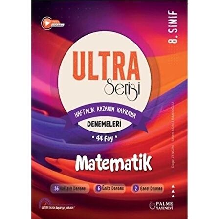 Ultra Serisi 8. Sınıf Matematik Deneme Kitabı (44 Föy)