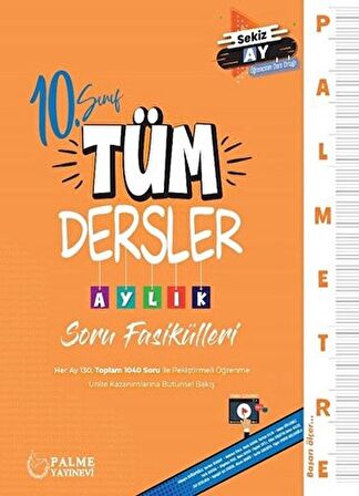 Palmetre 10. Sınıf  Tüm Dersler Aylık Çalışma Fasikülleri