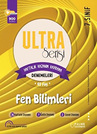 Ultra Serisi 7. Sınıf Fen Bilimleri Deneme Kitabı (45 Föy)