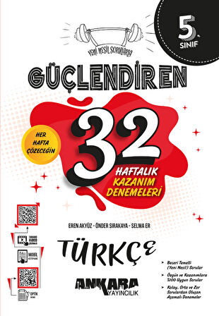 5. Sınıf Güçlendiren 32 Haftalık Türkçe Kazanım Denemeleri