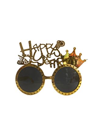 YILBAŞI GÖZLÜK HAPPY NEW YEAR GOLD