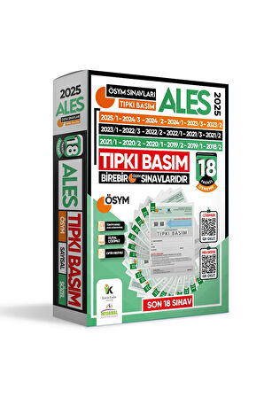 2025 Ales Ösym Çıkmış Soru 18li Tıpkı Basım Ve 18li (10 8) Anamorfik Özgün Deneme Paketi Tg Çözümlü
