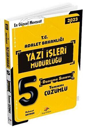 2023 T.C Adalet Bakanlığı Yazı İşleri Müdürlüğü 5 Deneme Dizgi Kitap