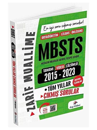 Dizgi Kitap MBSTS Çıkmış Sorular Video Çözümlü - Zarif Muallime Dizgi Kitap