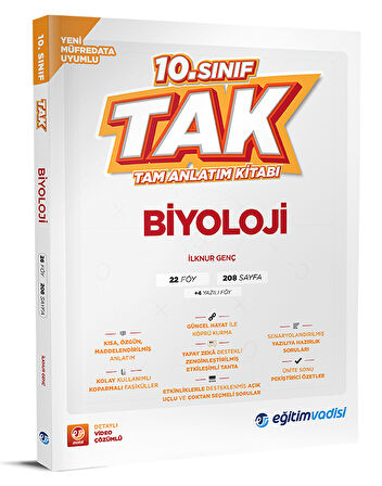 Eğitim Vadisi 2026 10. Sınıf Biyoloji Tak Tam Anlatım Kitabı