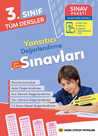 3. Sınıf Tüm Dersler Yansıtıcı Değerlendirme Sınavları