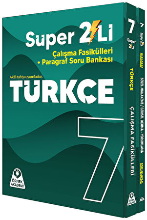 Örnek Akademi 7. Sınıf Türkçe Süper İkili Çalışma Fasikülleri Seti Örnek Akademi Yayınları