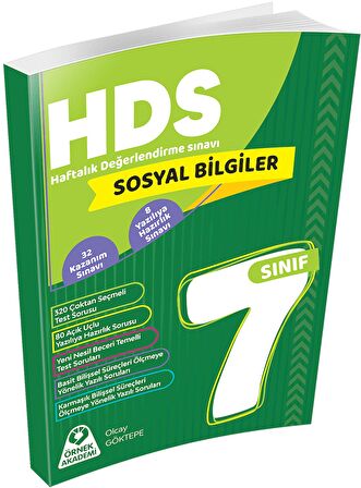 7. Sınıf Sosyal Bilgiler Haftalık Değerlendirme Sınavı Hds