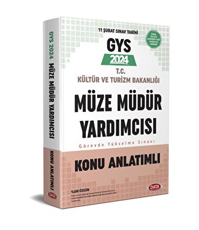 Data 2024 GYS Kültür ve Turizm Bakanlığı Müze Müdür Yardımcısı GYS Konu Anlatımlı Data Yayınları