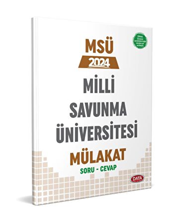 Data 2024 MSÜ Milli Savunma Üniversitesi Mülakat Soru - Cevap Data Yayınları