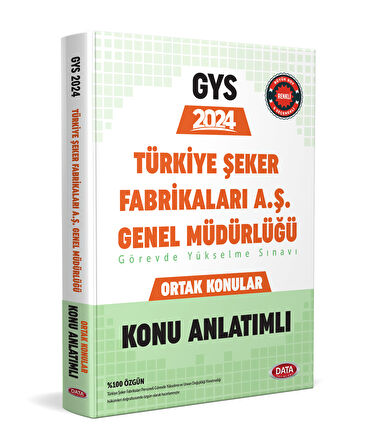 Data 2024 GYS Türkiye Şeker Fabrikaları Ortak Konular Konu Anlatımlı Data Yayınları