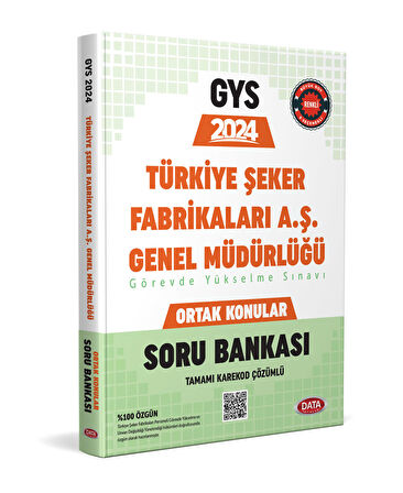 Data 2024 GYS Türkiye Şeker Fabrikaları Ortak Konular Soru Bankası Çözümlü Data Yayınları