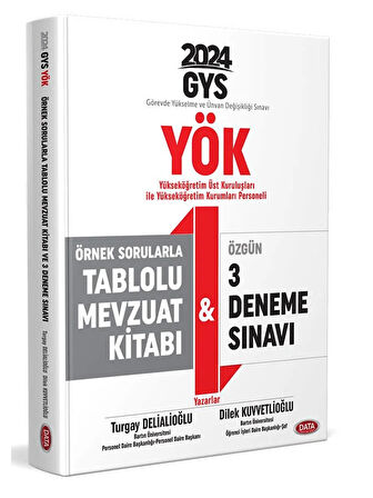 Data Yayınları YÖK Üst Kuruluşları ile YÖK Personeli GYS Örnek Sorularla Tablolu Mevzuat Kitabı  