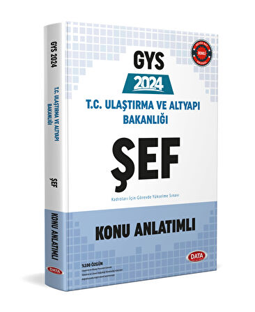 Data 2024 GYS Ulaştırma ve Altyapı Bakanlığı Şef Konu Anlatımlı Görevde Yükselme Data Yayınları