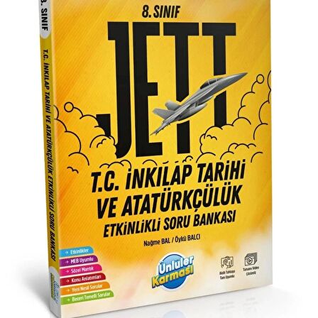 Ünlüler Karması 8.SINIF Jett İnkılap Tarihi Etkinlikli Soru Bankası