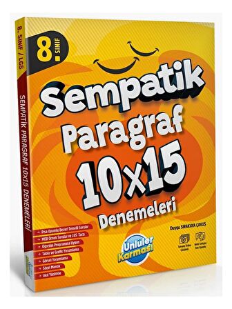 Ünlüler 8. Sınıf Sempatik Paragraf 10x15 Deneme Ünlüler Yayınları